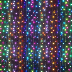 Jingle Jollys 6x3m Christmas Curtain Lights 960 LED RGB Remote Hanging Fairy