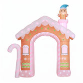 Jingle Jollys Christmas Inflatable Gingerbread Man Candy 3.2M Illuminated