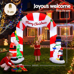 Jingle Jollys Christmas Inflatable Archwary Santa 3M Illuminated Free Delivery