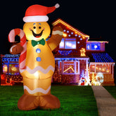 Jingle Jollys Christmas Inflatable Gingerbread Man 1.5M Height LED Decorations