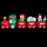 Jingle Jollys Christmas Inflatable Santa Train 3.6M Length LED Decorations