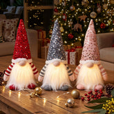 Jingle Jollys Christmas Gnomes Light Up Christmas Decorations Plush Goblin Set