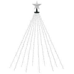 Jingle Jollys 2.5M Christmas Lights Waterfall String Light 300 LED Star Topper