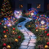 Jingle Jollys 4 Pack Christmas Path Lights Solar Firework Garden Decoration