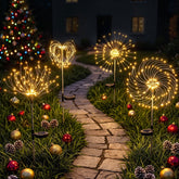 Jingle Jollys 4 Pack Christmas Lights Solar Firework Outdoor Garden Lights DIY