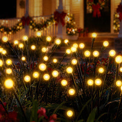 Jingle Jollys Christmas Lights Solar Firefly Lights Garden Decoration Path Lights Warm White 3 Pack