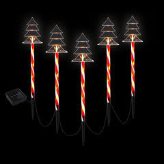 25 LED 5 PCS Christmas Lights Path Ground Light Garden Decorations Jingle Jollys