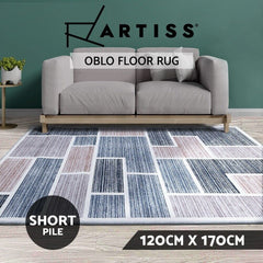 Artiss Rug 120x170cm Area Rug Large Carpet Soft Short Pile Modern Oblo