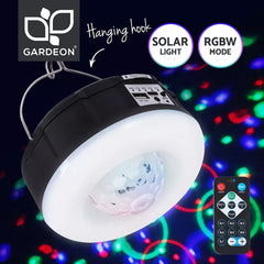 Gardeon Solar Party Light Projector LED RGB Portable Camping Lamp Rechargeable