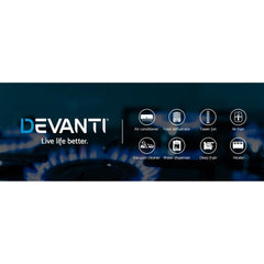 Devanti Gas Cooktop 60cm 4 Burner Black