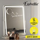Embellir Makeup Mirror 40x50cm Hollywood Vanity with LED Light Strip Rotation