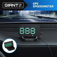 Giantz Universal Car Digital GPS Speedometer HUD Display Overspeed Warning Alarm 2 Modes