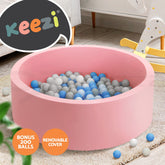Keezi Kids Ball Pit 90x30cm Ocean Foam Play Pool Barrier Toys Children Pink