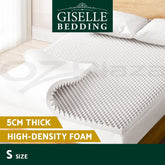 Giselle Bedding Memory Foam Mattress Topper Egg Crate 5cm Single