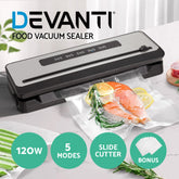 Devanti Food Vacuum Sealer Machine Fresh Storage Sealing Cutter Bags 4 Modes