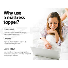 Giselle Bedding Foam Mattress Topper Egg Crate 5cm Double