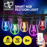 Gardeon RGB Smart Festoon Lights Outdoor LED String Lights Waterproof WiFi APP