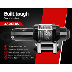 Giantz 4WD Electric Car Winch 4500LBS/2041KG