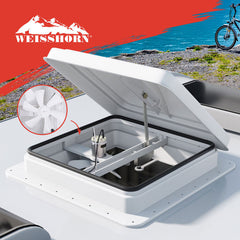 Weisshorn Caravan Roof Vent Fan Air Exhaust Hatch 12V RV Motorhome Camper White