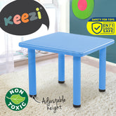 Keezi Kids Table Plastic Square Activity Study Desk 60X60CM