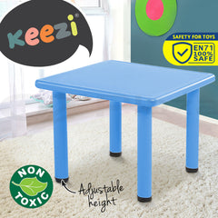 Keezi Kids Table Plastic Square Activity Study Desk 60X60CM