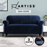 Artiss Sofa Cover Couch Covers 3 Seater Velvet Sapphire