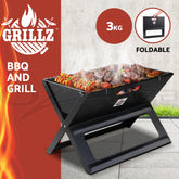 Grillz BBQ Grill Charcoal Smoker Foldable