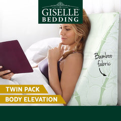 Giselle Bedding Wedge Pillow Bamboo Cover Twin Pack