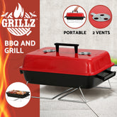 Grillz Charcoal BBQ Portable Grill Camping Barbecue Outdoor Cooking Smoker