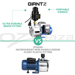 Giantz Garden Water Pump Jet High Pressure Stage Controller Garden Irrigation