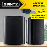 2-Way In-Wall Speakers Home Speaker Outdoor Indoor Audio TV Stereo 150W