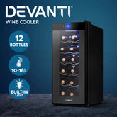Devanti Wine Fridge Cooler 12 Bottles