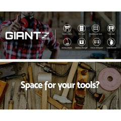 Giantz 1.5M Garage Shelving Warehouse Rack Pallet Racking Storage Shelve Black