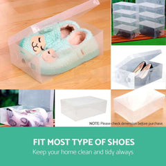 Artiss 20X Shoe Box Storage Clear Case Foldable Stackable