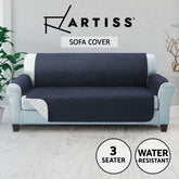 Artiss Sofa Cover Couch Covers 3 Seater Quilted Dark Grey