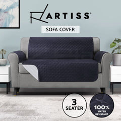 Artiss Sofa Cover Couch Covers 3 Seater 100% Water Resistant Dark Grey