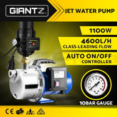 Giantz Garden Water Pump Jet High Pressure Stage Controller Garden Irrigation