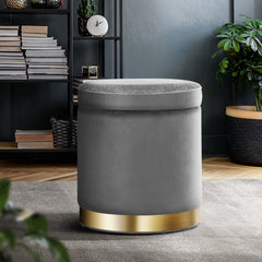 Artiss Ottoman Storage Foot Stool Round Free Delivery