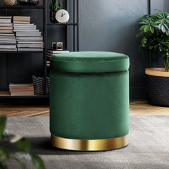 Artiss Ottoman Storage Foot Stool Round Free Delivery