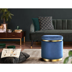 Artiss Ottoman Foot Stool Round Velvet Free Delivery