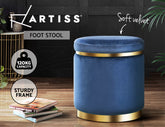 Artiss Ottoman Foot Stool Round Velvet Free Delivery
