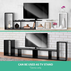 Artiss Bookshelf L Shape DIY - Black Free Delivery