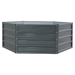 Green Fingers Set of 2 Garden Bed 130x130x46cm Planter Box Raised Container Galvanised