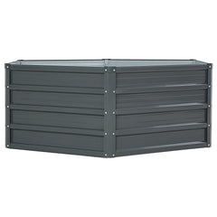 Green Fingers Set of 2 Garden Bed 130x130x46cm Planter Box Raised Container Galvanised