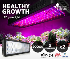Green Fingers 2X 2000W Grow Lights LED Full Spectrum Indoor Plant All Stage Growth