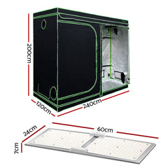 Green Fingers Grow Tent Light Kit 240x120x200CM 2200W LED Full Spectrum