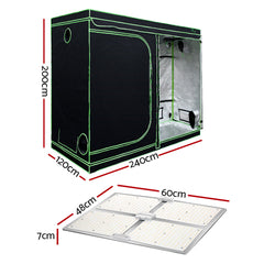 Green Fingers Grow Tent Light Kit 240x120x200CM 4500W LED Full Spectrum