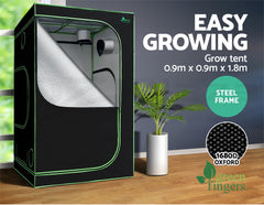 Greenfingers Grow Tent 900x90x180CM 1680D Hydroponics Kit Indoor Plant Room System