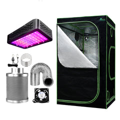 Green Fingers Grow Tent Light Kit 90x90x180CM 1000W LED 6" Vent Fan,Green Fingers Grow Tent Light Kit LED 1000W Full Spectrum 6" Vent 90x90x180CM