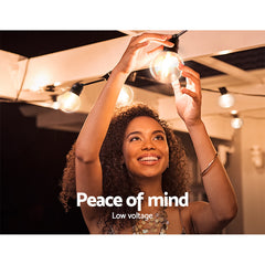 Jingle Jollys 59m LED Festoon Lights String Lighting LED Outdoor Garden Wedding